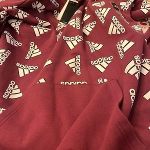 Adidas red hoodie BNWT
